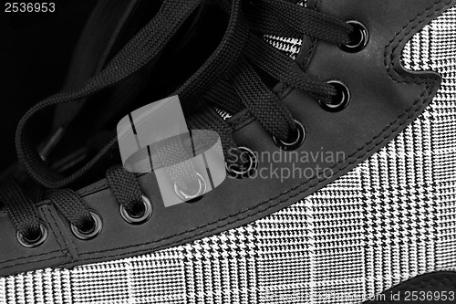 Image of Black skates close up