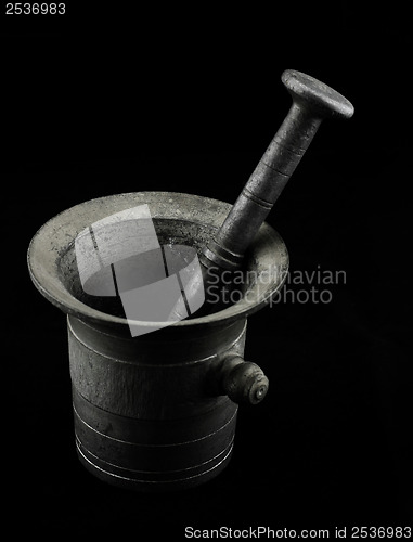 Image of Old mortar with pestle