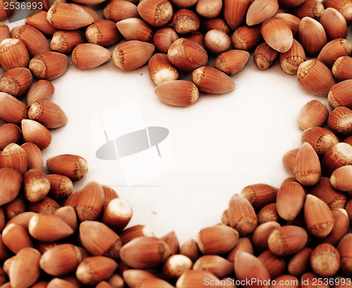 Image of Tasty hazelnuts, close up