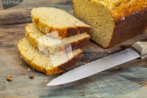 Image of coconut bread slices