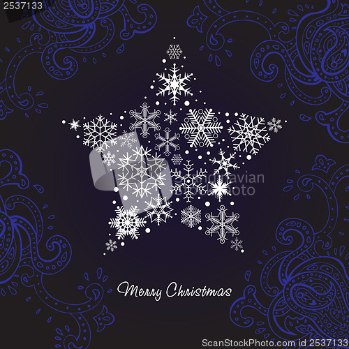 Image of Christmas star of the Snowflakes.