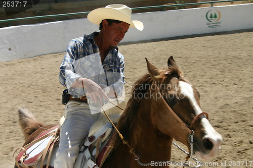 Image of Mexican charro working his horse