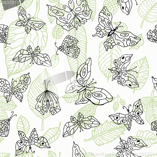 Image of Butterflies seamless background