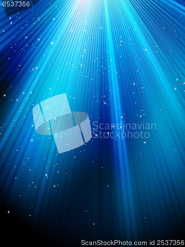 Image of Stars on blue striped background. EPS 10