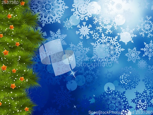 Image of Christmas background with tree. EPS 10
