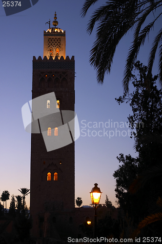 Image of Evening shot of the koutoubia mosque Marrakech