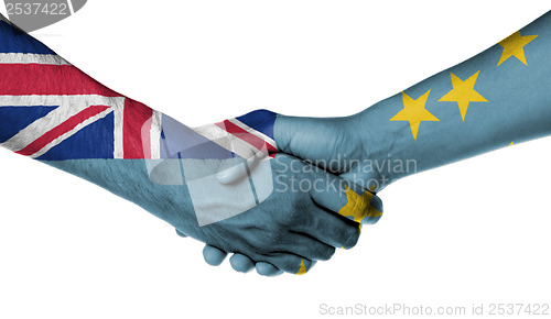 Image of Man and woman shaking hands