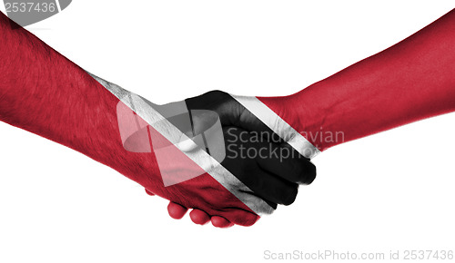 Image of Man and woman shaking hands