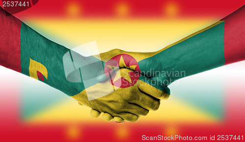 Image of Man and woman shaking hands