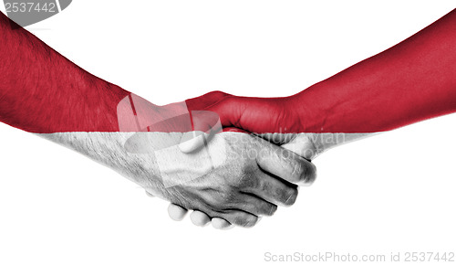 Image of Man and woman shaking hands