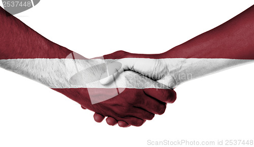 Image of Man and woman shaking hands