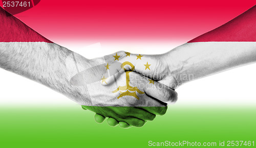 Image of Man and woman shaking hands