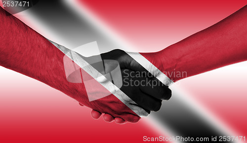 Image of Man and woman shaking hands