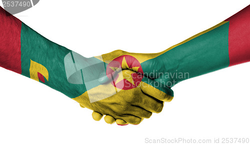Image of Man and woman shaking hands
