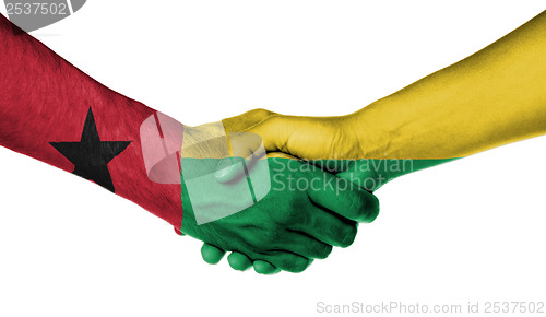 Image of Man and woman shaking hands