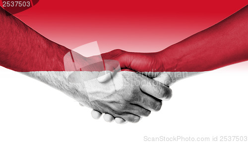 Image of Man and woman shaking hands