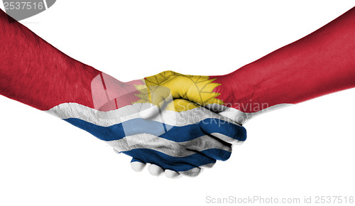 Image of Man and woman shaking hands