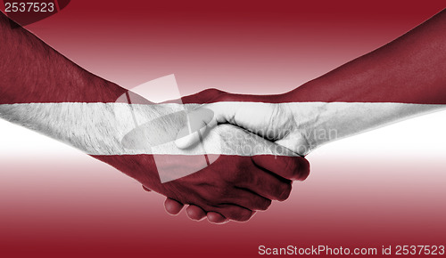 Image of Man and woman shaking hands