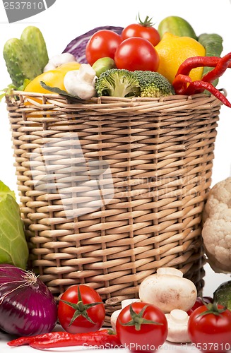 Image of Fruits and vegetables in the basket