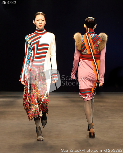 Image of Asian models on the catwalk during a fashion show - EDITORIAL ON