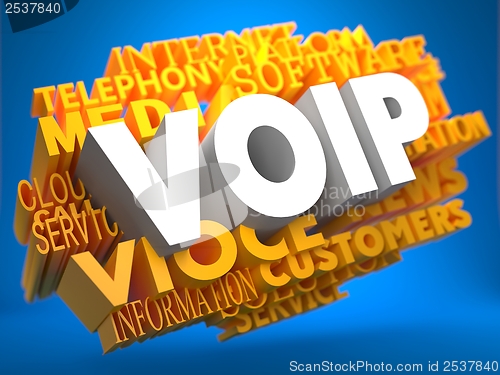 Image of VOIP. Wordcloud Concept.