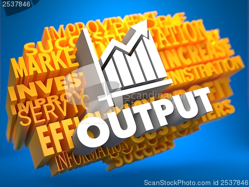 Image of Output. Wordcloud Concept.