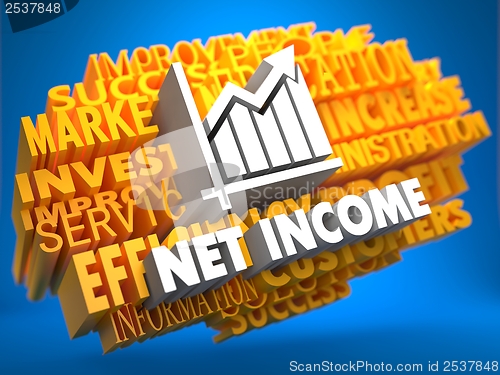 Image of Net Income. Wordcloud Concept.