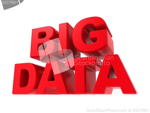 Image of Big Data - Red Text Isolated on White.