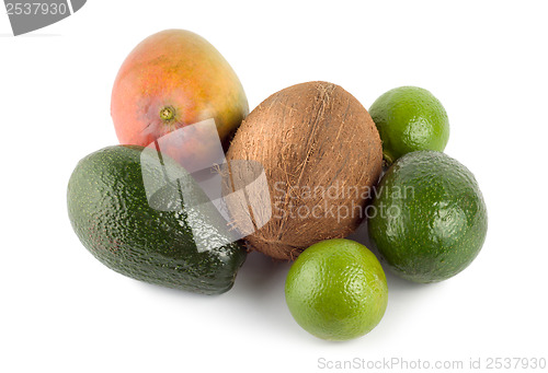 Image of Tropical fruits isolated