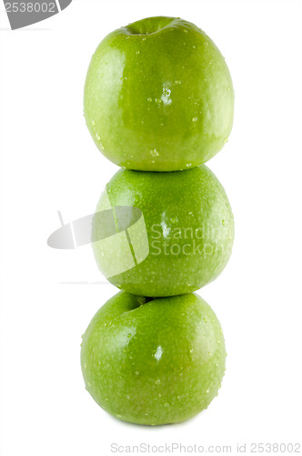 Image of Three green apples