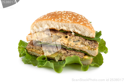 Image of Hamburger isolated on white