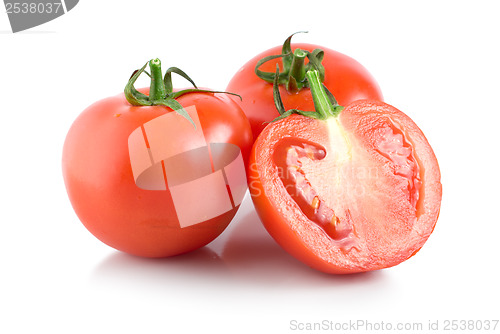 Image of Three red tomatoes