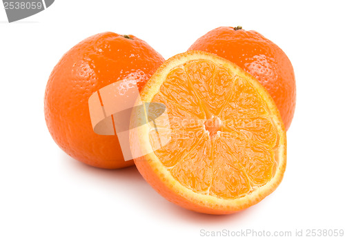 Image of Three perfectly fresh oranges