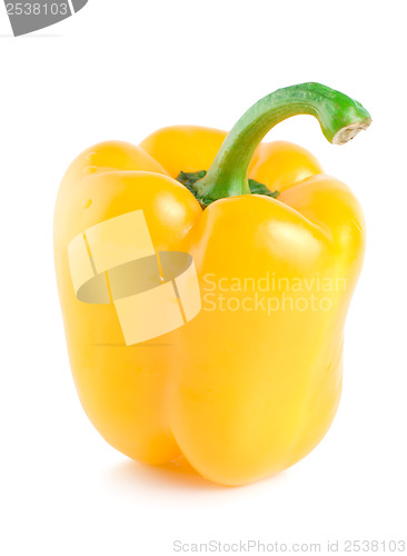 Image of Yellow bell pepper isolated on white