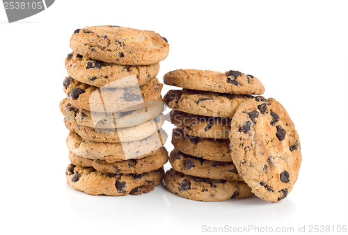 Image of Chocolate chip cookies isolated