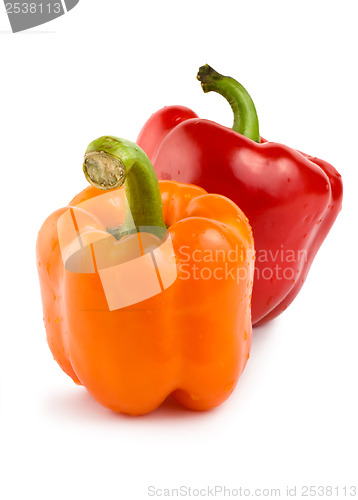 Image of Orange and red peppe