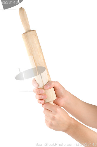 Image of Rolling pin in a human arm