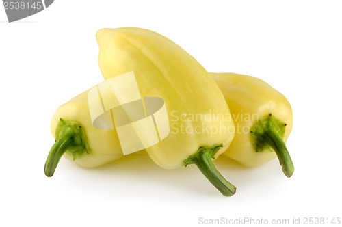 Image of Three yellow bell pepper