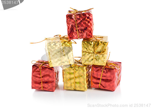 Image of Colorful gift boxes isolated