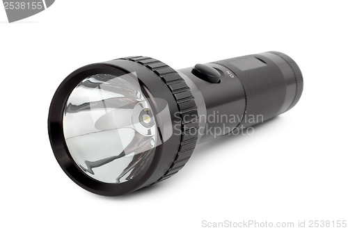 Image of Black metallic flashlight