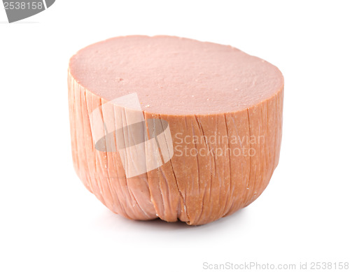 Image of Cooked pork sausage isolated