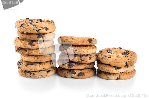 Image of Stack of chocolate chip cookies