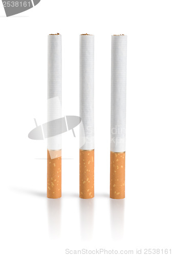 Image of Three cigarettes Isolated (Path)