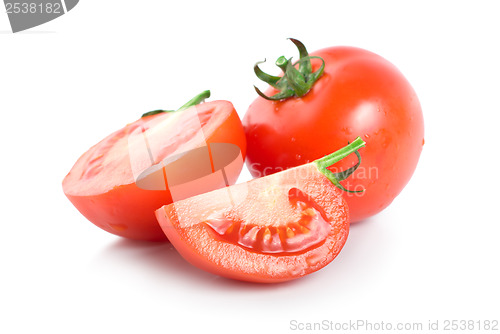 Image of Three raw red tomatoes