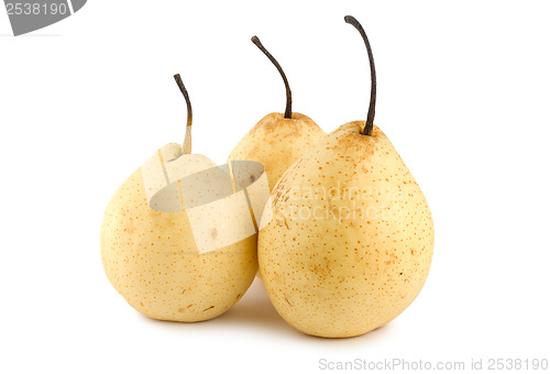 Image of Three pears isolated