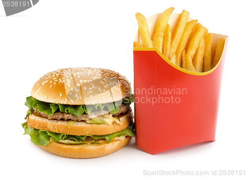 Image of Hamburger and potato