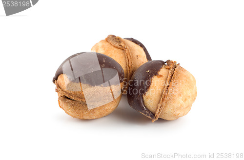 Image of Cookies covered with chocolate