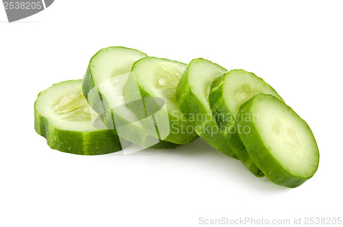 Image of Green cucumber isolated