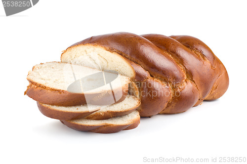 Image of Chunks of sweet bread isolated