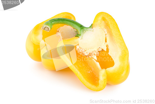 Image of Two yellow peppers